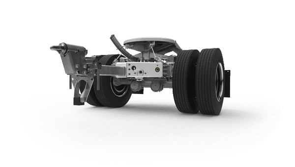 The Silver Eagle T-Dolly retracting at highway speed and closing the gap between double trailers